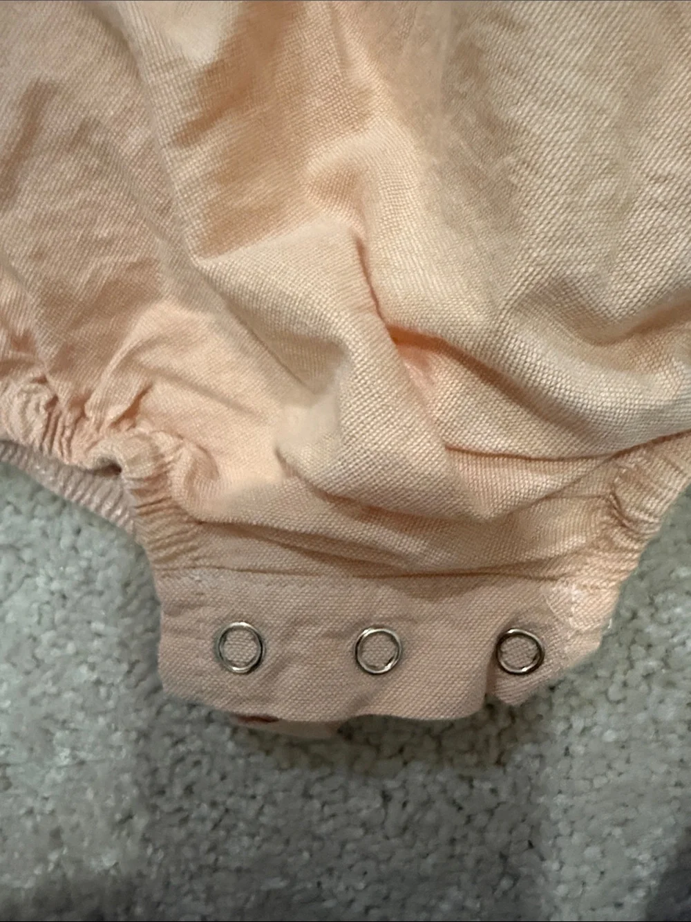 Sweet Dreams Peach Baby One-Piece with Halloween Embroidery